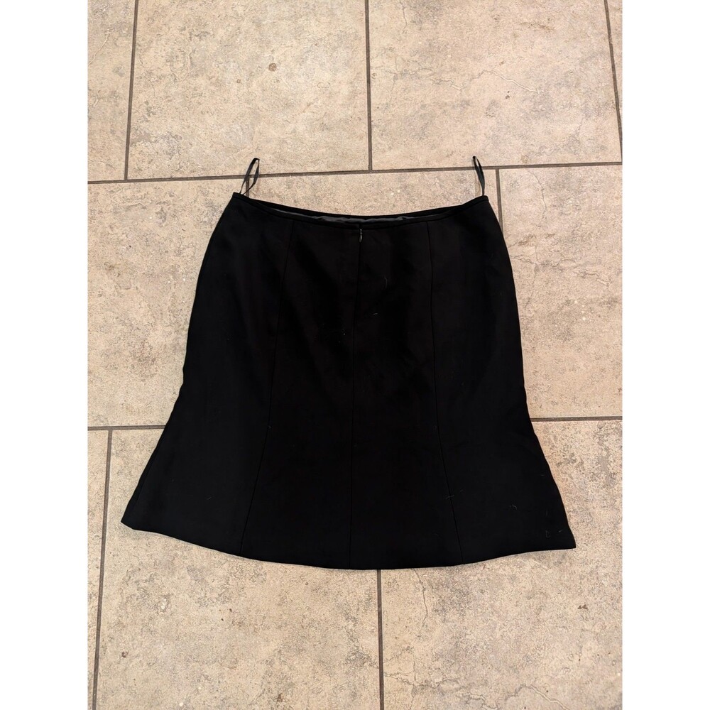 Black A Line Skirt Womens 18 Lined Back Zip Career Office Knee Length